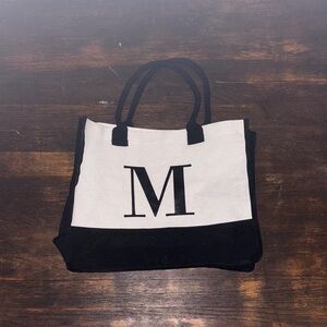 Amazon Black and White “M” Shoulder Bag